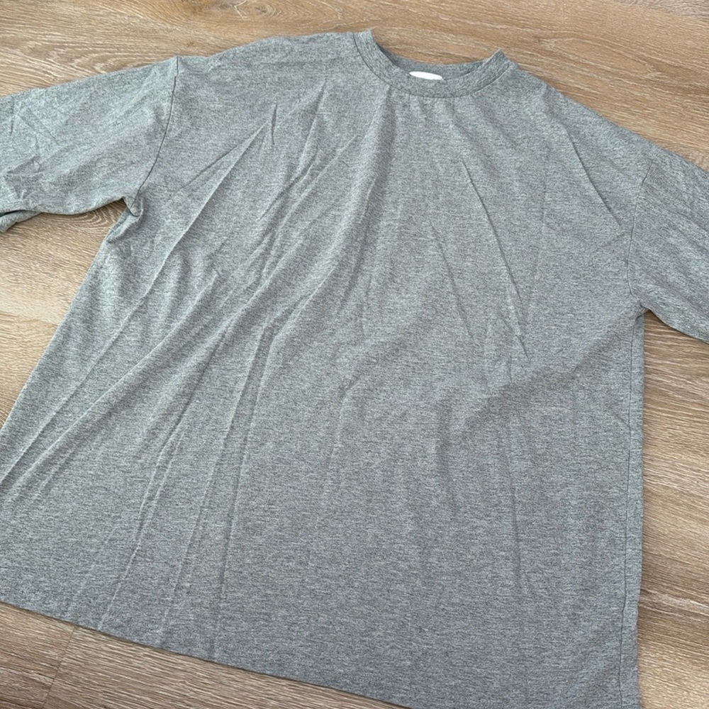 oversized grey tee top shop 🩶 size large / 12